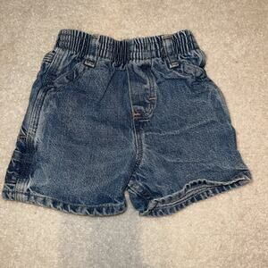 OshKosh Boys Denim Shorts XL (12) Blue Jeans Ruffle Pockets Medium Wash